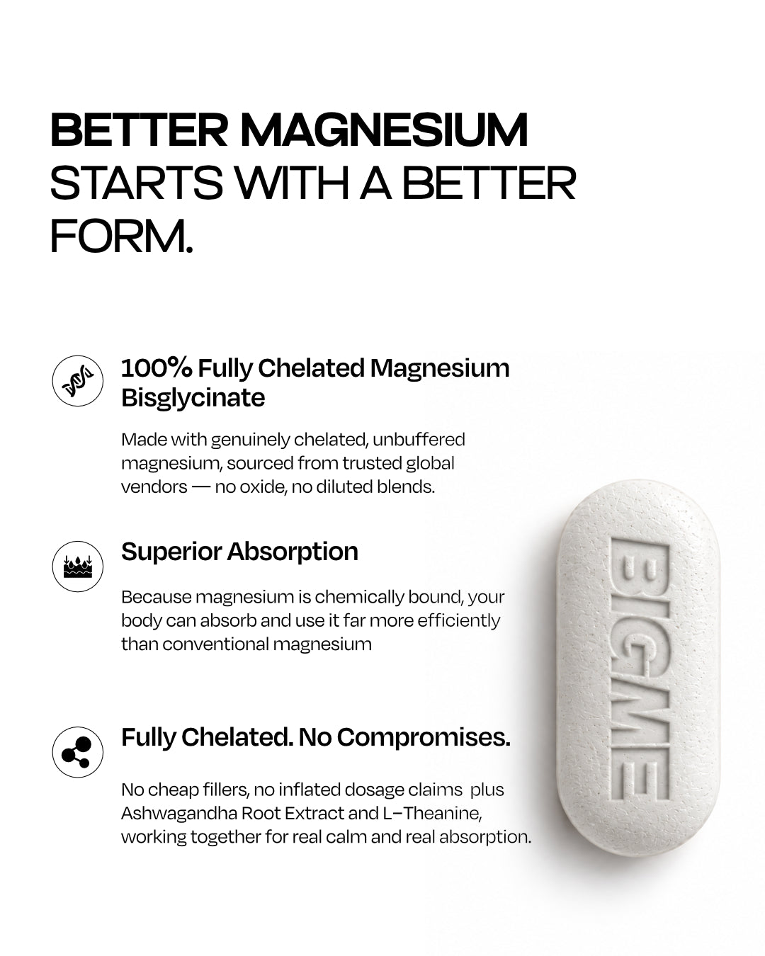 BIGME Magnesium Bisglycinate Tablets