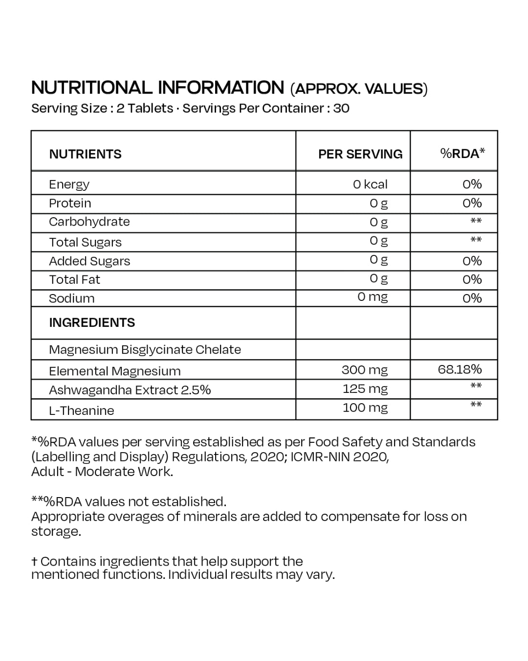 BIGME Magnesium Bisglycinate Tablets